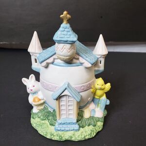 Vintage 90s Easter Porcelain Village Church Building 6" Town No Light